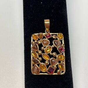 Elegant Gold and Brown Pendant